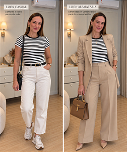 Blusa Trico Viscose Listrada