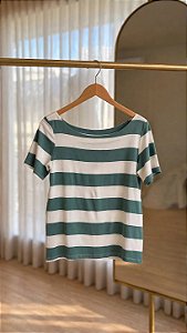 Blusa Canoa Listrada