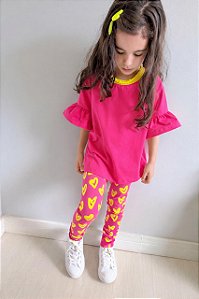 Conjunto Pink Coração