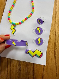 Kit Acessórios Raios lilás