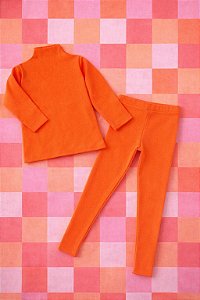 Conjunto Algodão Canelado Laranja
