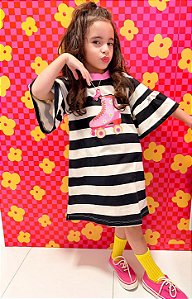 Vestido Listrado Patins