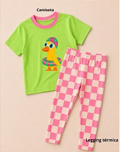 Camiseta verde patinho Boia