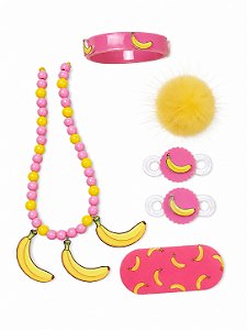 Kit Acessórios bananinha rosa