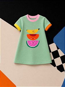 Kit Vestido Verde Frutas