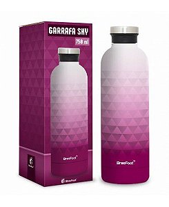 GARRAFA TERMICA SKY 750ML DEGRADE MARSALA