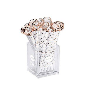 CANETA CORACAO DIAMANTE