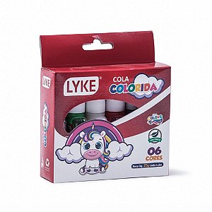 COLA COLORIDA CX C/ 6 TUBOS (25GRS)