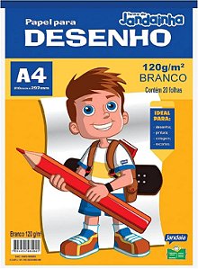 FOLHAS A4 DESENHO ESCOLAR BRANCO 20FLS
