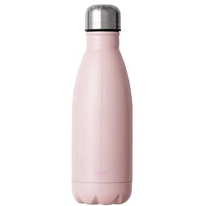 GARRAFA DE ACO INOXIDAVEL 500ML ROSA