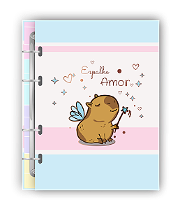 CADERNO ARGOLADO ESPALHE AMOR 80 FOLHAS 90 GRS