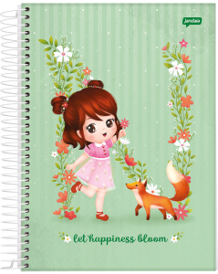 CADERNO ESPIRAL UNIV CD 10X1 160FLS NINA FSC