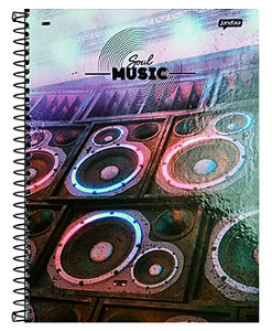 CADERNO ESPIRAL UNIV CD 1X1 80FLS SOUL MUSIC FSC