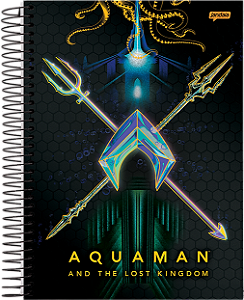 CADERNO ESPIRAL UNIV CD 15X1 240FLS AQUAMAN