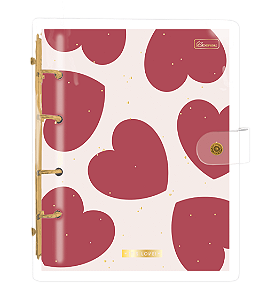 CADERNO COL ARG CRIAT C/PLAST 80FLS ITS LOVE