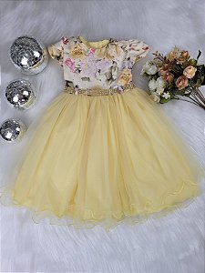 Vestido para Festa Infantil Amarelo MB - Cod: 2080 (1 )