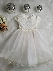 Vestido Infantil Off White MB - Cod: 2265 (1,2,3)