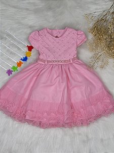 Vestido Festa Infantil Rosa MB - Cod: 2331 (2 e 3)