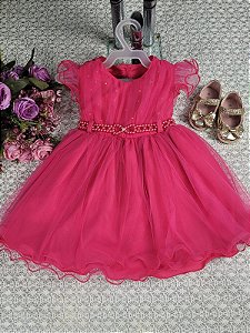 Vestido de Festa Infantil Pink - Cod: 2368 (M e G)