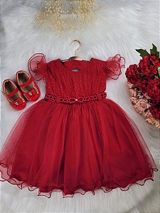 Vestido Infantil Festa Vermelho 2378 (M)