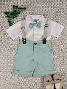Roupa social infantil Camisa Social Conjunto  Verde - Cod: 0060 (M)