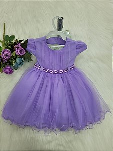 Vestido Menina de Festa  Infantil Lilás Roxo   (M e G)    2396