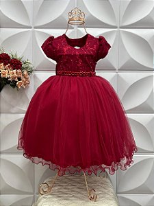 Vestido de Festa Infantil Vermelho - Cod: 2487 (nº 1 )
