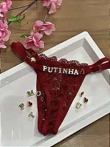 Calcinha Personalizada Vermelha