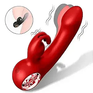 Vibrador de Ponto G e Clitóris Com Dedilhar  Finger Rabbit