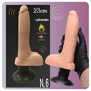 Pênis Vibrador Cyber Skyn Ventosa 23 X 3,5Cm Yaffa