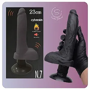 Pênis Vibrador Cyber Skyn Ventosa 23 X 3,5Cm Yaffa