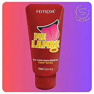 Gel Estimulante Beijável (Sabor Cereja) Me lambe Hot Gel para Oral
