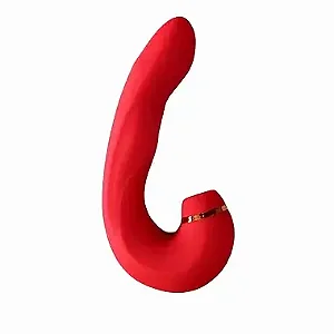 Vibrador  Estimulador Lingua 3 em 1 Com Pulsação No Centro Vermelho
