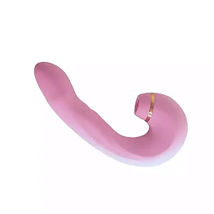 Vibrador Estimulador Lingua 3 em 1 com Pulsação no Centro Rosa