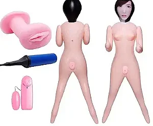 Boneca Feminina Inflável Com Dois Orificios Penetráveis