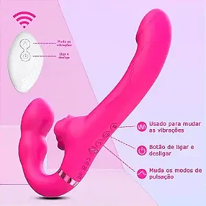 Vibrador Triplo Para Casais Com Controle - Pink