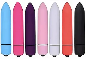 Bullet Médio Vibrador e Massageador - À Pilha - Cores Sortidas