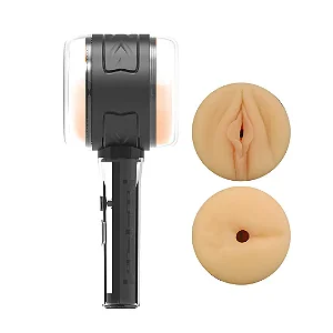 Masturbador Masculino Vibratório com Vagina e Ânus