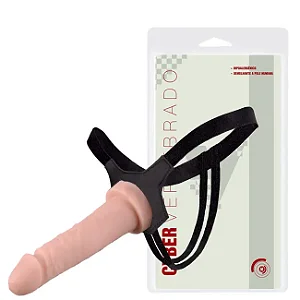 Cinta Com Pênis Em Cyber 17,5x3,8cm – Cor Bege