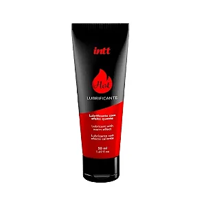 Lubrificante Corporal Hot Morango Com Efeito Quente e Aroma De Morango 50ml