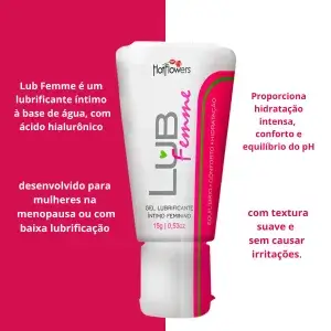 Lubfemme- Lubrifica Hidrata e Mantém o Equilíbrio na região intima