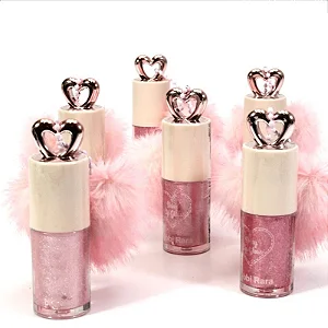 Lip Gloss Brilho Labial com Pom Pom, Glitter Chaveirinho, a Prova D'Agua, Maquiagem Bobbi Rara