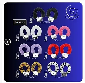 Algema De Metal Com Pelucia e Chaves