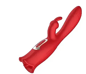 Vibrador Boca Vibratória Com Penetração e Estimulador De Clitóris