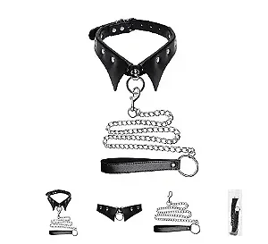 Fetich Bondage Coleira Guia Corrente