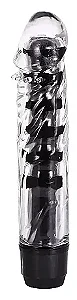 Vibrador Personal Com Capa e Texturas 14 x 3 cm Preto