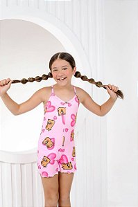 Pijama Macaquinho Infantil Capivara
