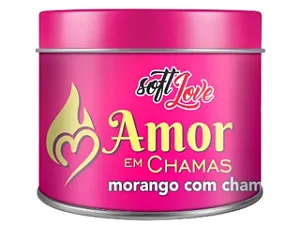Vela Beijável Amor em Chamas 50g - Soft Love