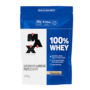 100% WHEY REFIL 900G - MAX TITANIUM