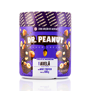 Pasta de Amendoim Dr. Peanut Cookies & Cream com Whey Protein Pote 650g
